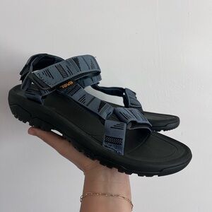 Teva Men's Black and Gray Sandals